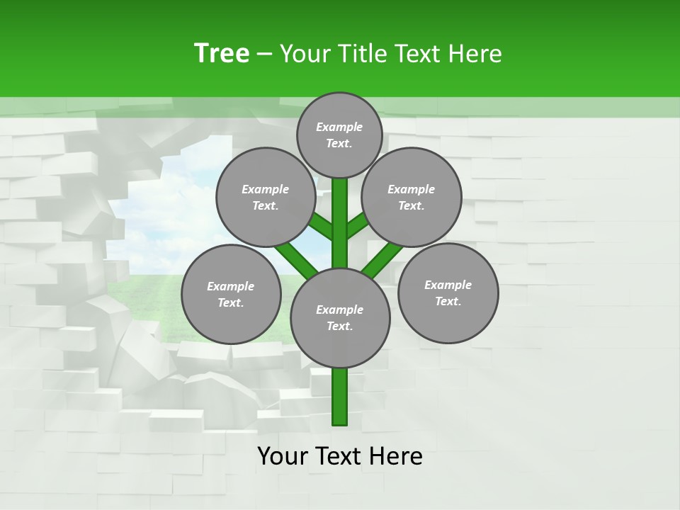 Wall White Explode PowerPoint Template