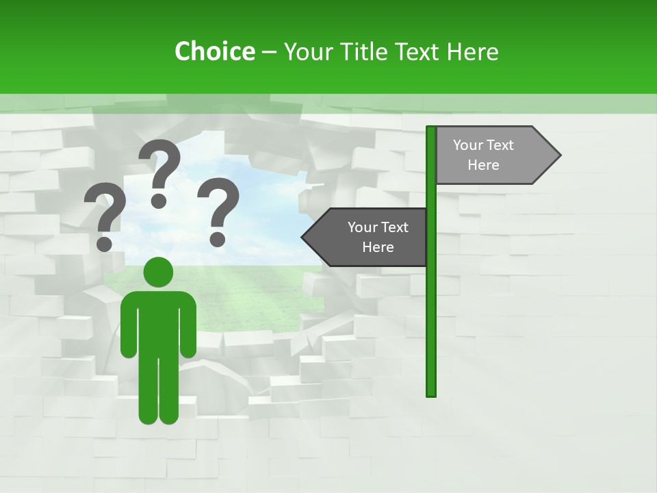 Wall White Explode PowerPoint Template