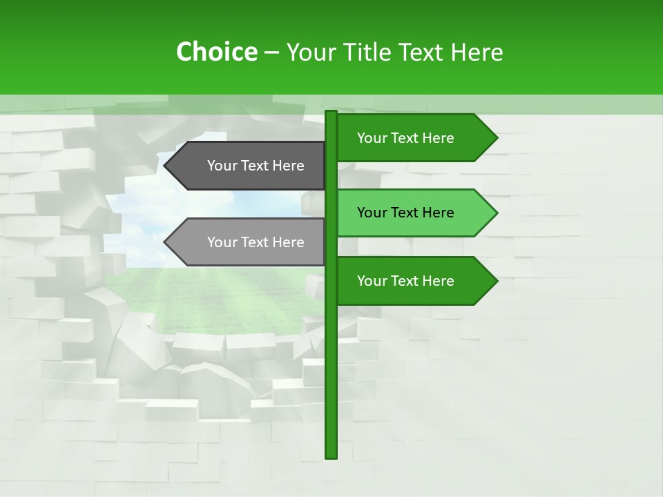 Wall White Explode PowerPoint Template