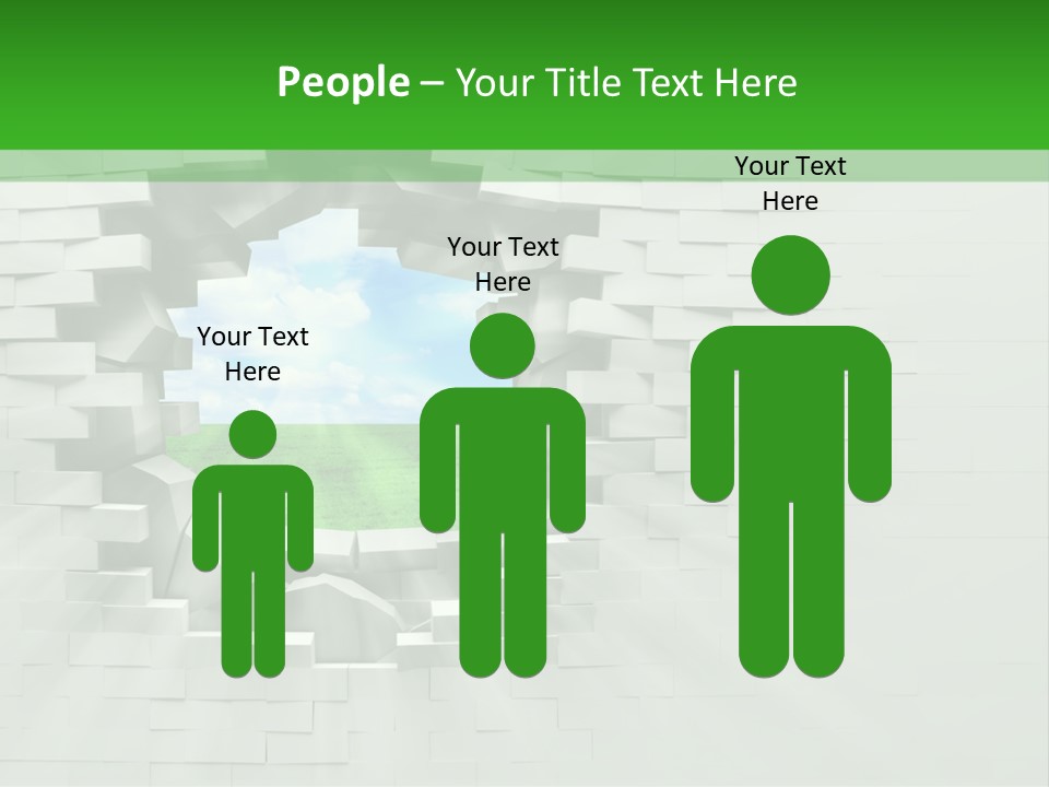 Wall White Explode PowerPoint Template