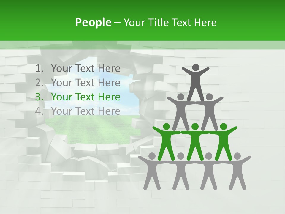 Wall White Explode PowerPoint Template