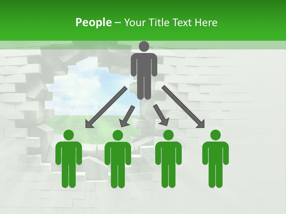 Wall White Explode PowerPoint Template