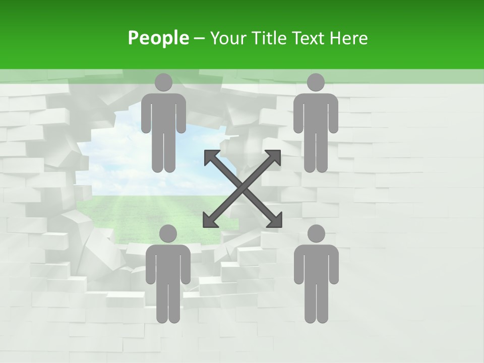 Wall White Explode PowerPoint Template