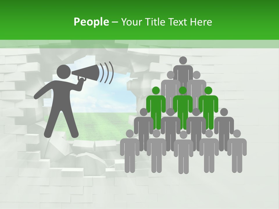 Wall White Explode PowerPoint Template