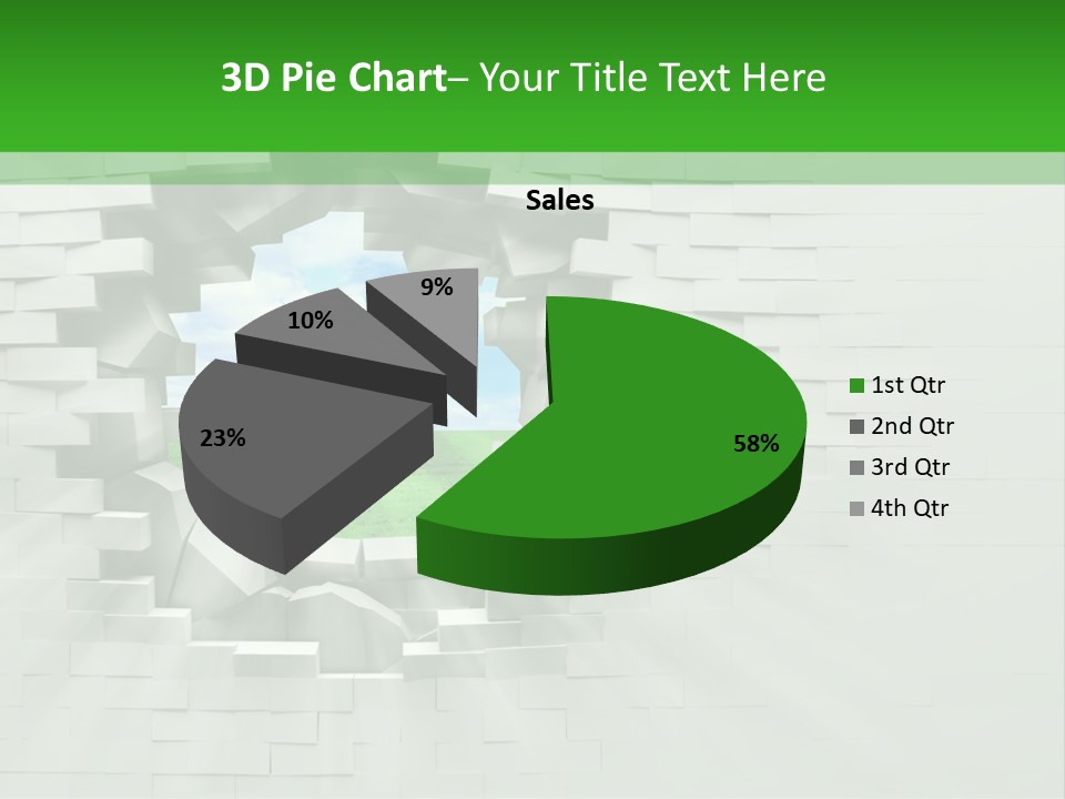 Wall White Explode PowerPoint Template