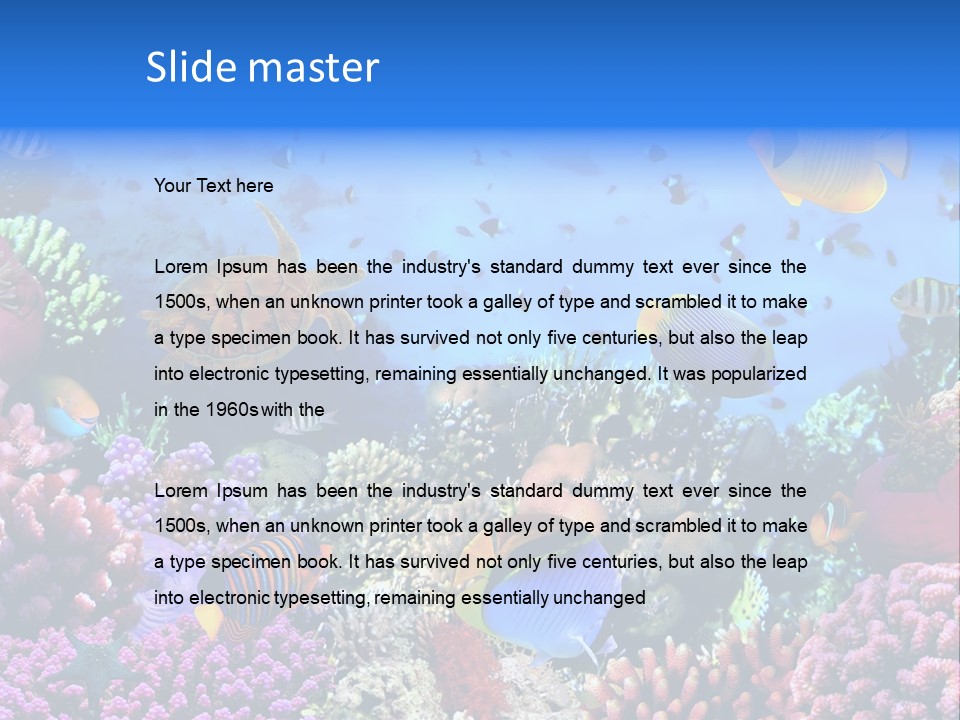Landscape Hardcoral Dive PowerPoint Template