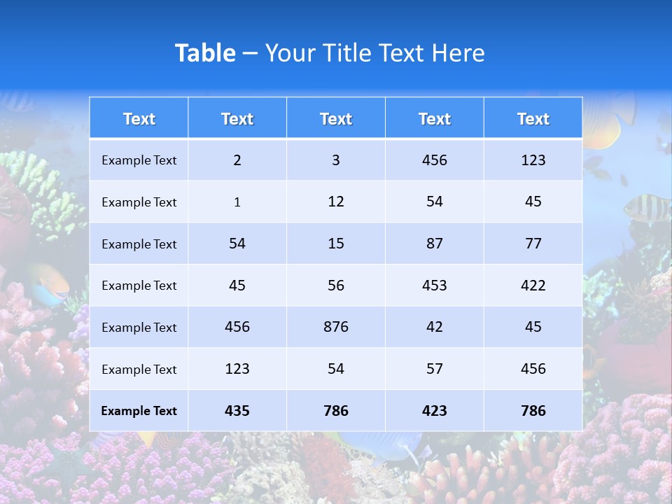 Landscape Hardcoral Dive PowerPoint Template