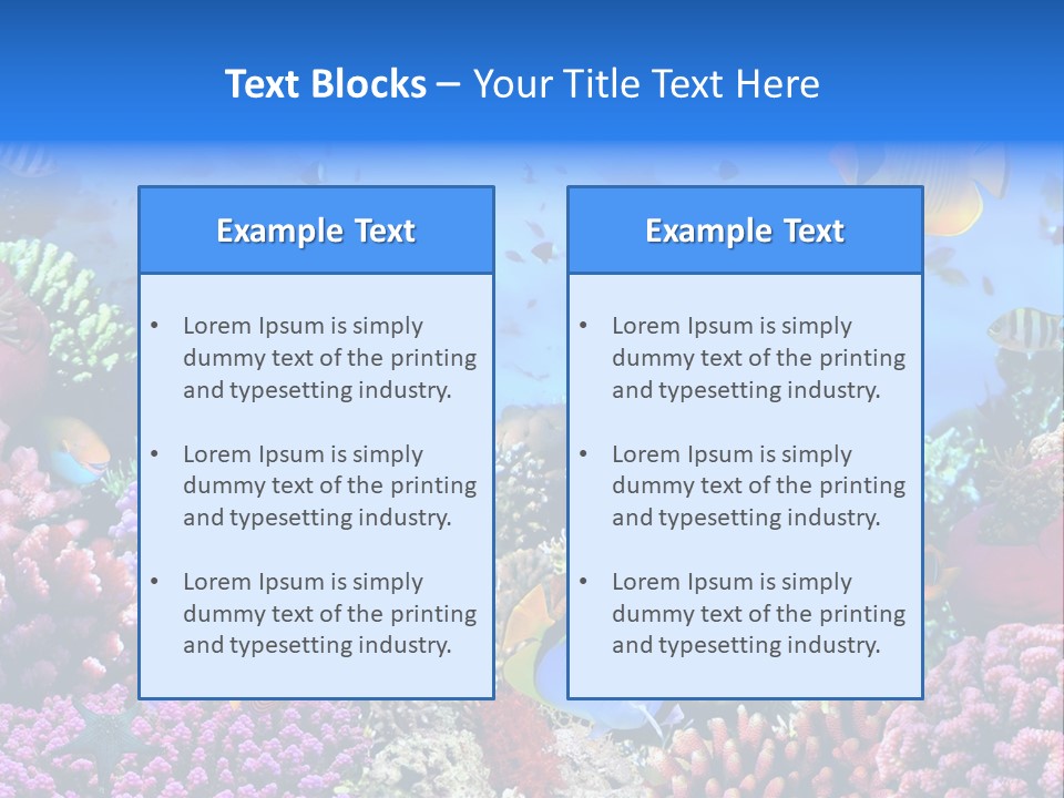 Landscape Hardcoral Dive PowerPoint Template