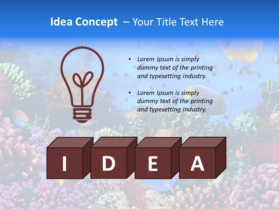 Landscape Hardcoral Dive PowerPoint Template