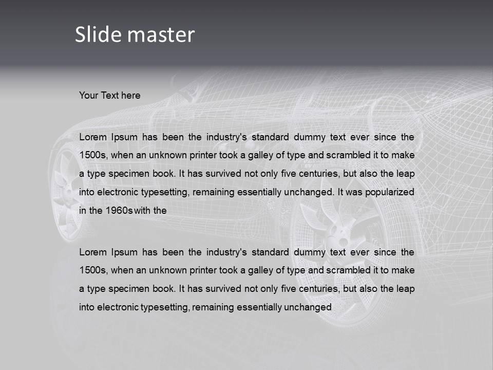 Metal Style Headlight PowerPoint Template