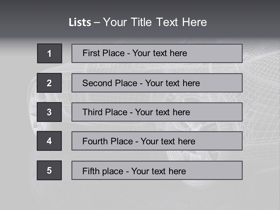 Metal Style Headlight PowerPoint Template