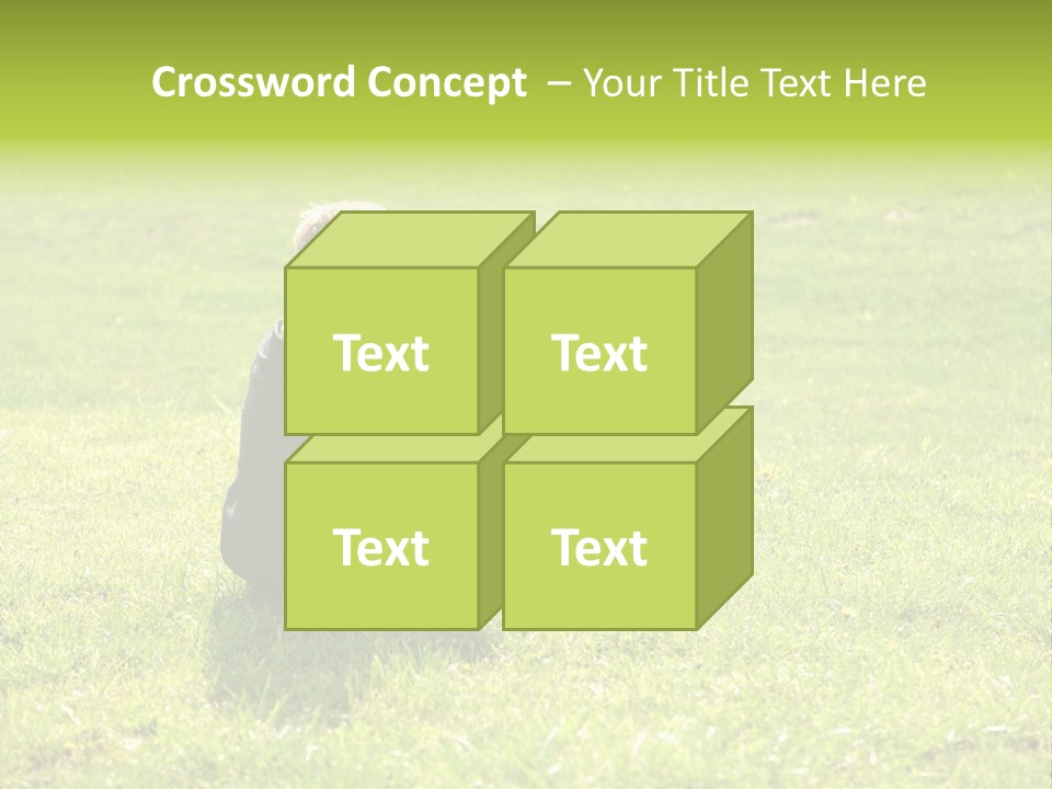 Grass Kid Rest PowerPoint Template