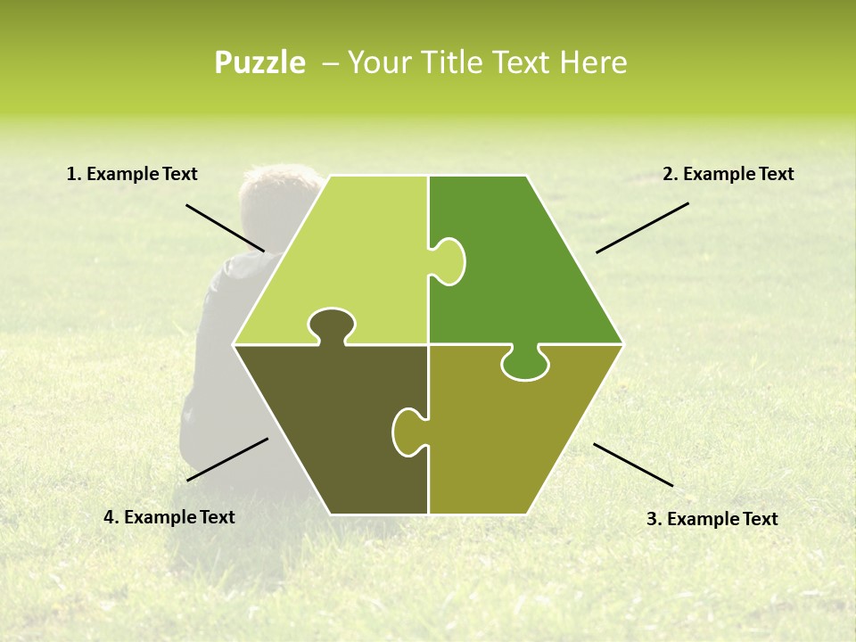 Grass Kid Rest PowerPoint Template