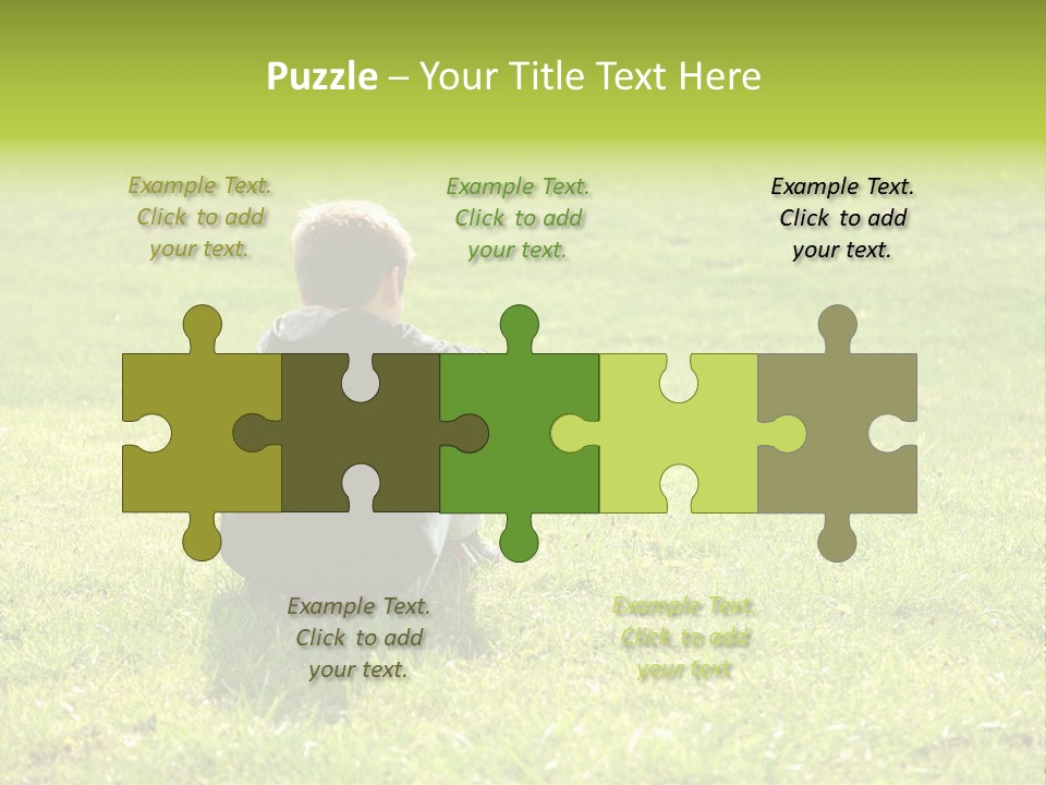 Grass Kid Rest PowerPoint Template