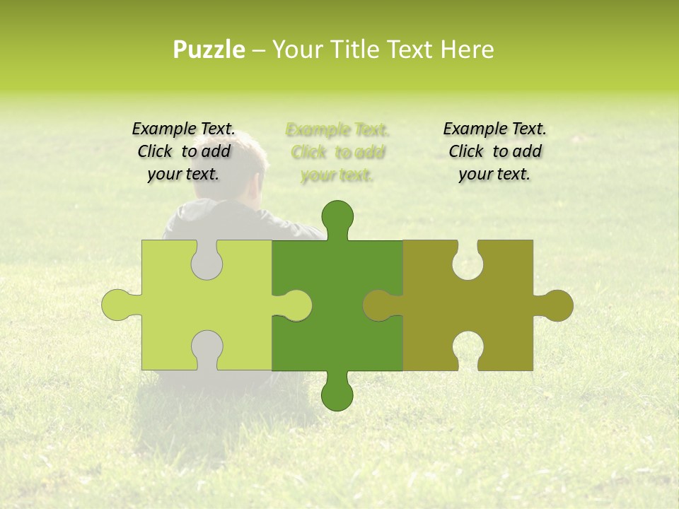 Grass Kid Rest PowerPoint Template