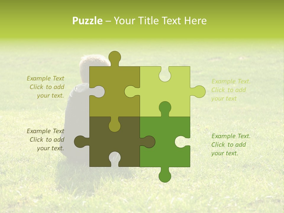 Grass Kid Rest PowerPoint Template