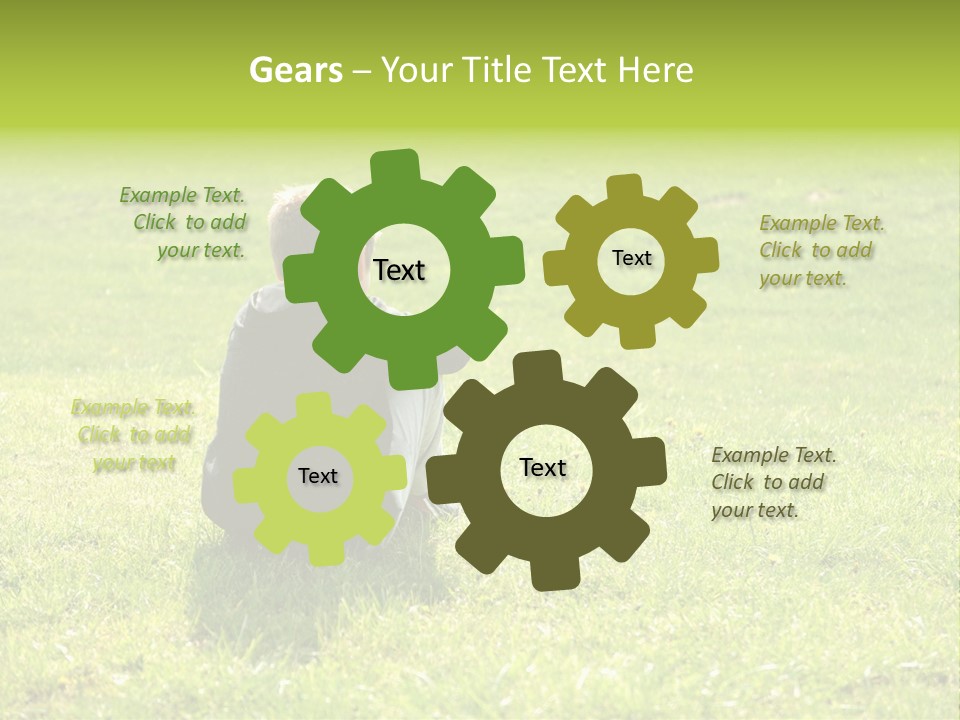 Grass Kid Rest PowerPoint Template