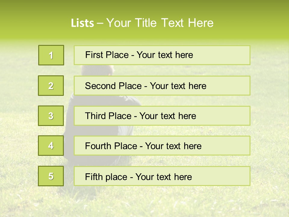 Grass Kid Rest PowerPoint Template