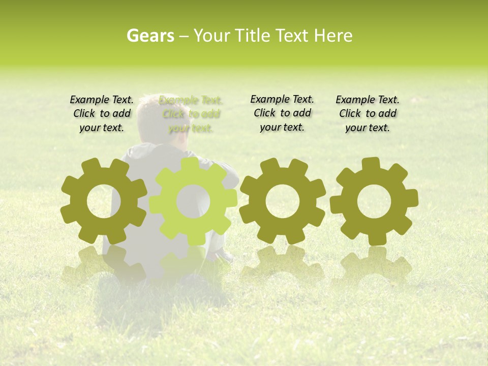 Grass Kid Rest PowerPoint Template