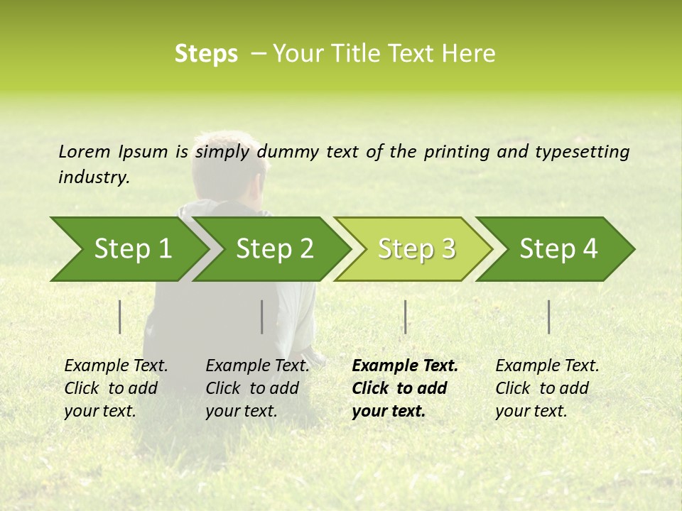 Grass Kid Rest PowerPoint Template