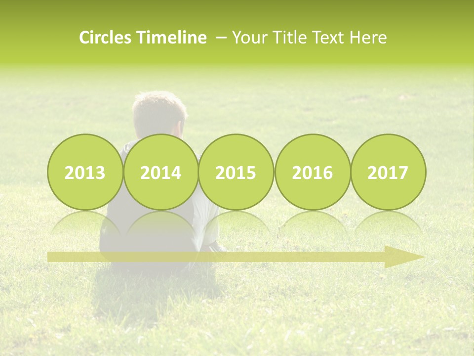 Grass Kid Rest PowerPoint Template