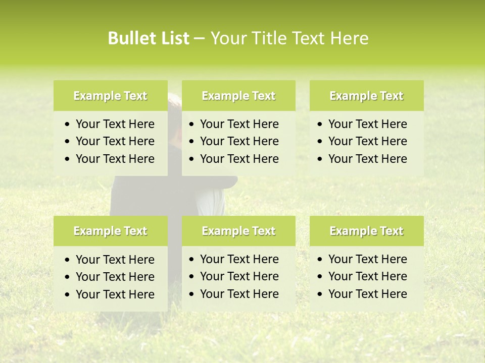 Grass Kid Rest PowerPoint Template