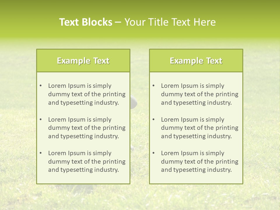 Grass Kid Rest PowerPoint Template