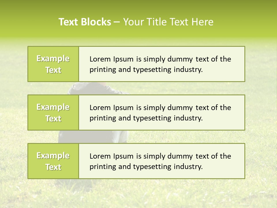Grass Kid Rest PowerPoint Template