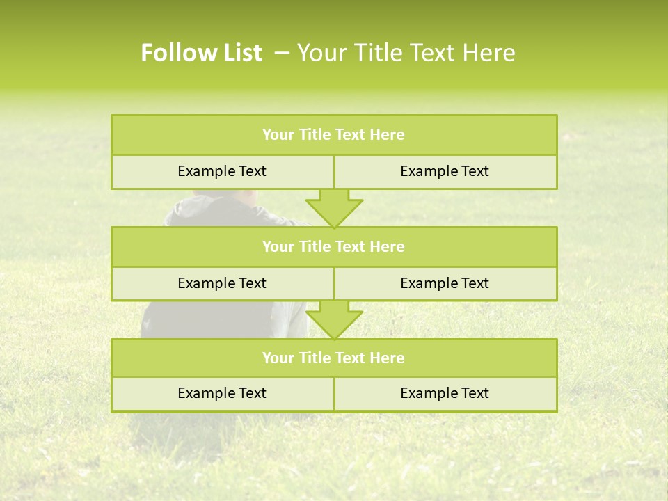 Grass Kid Rest PowerPoint Template