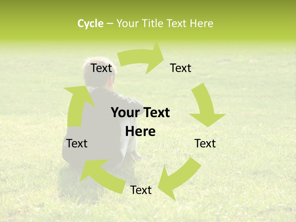 Grass Kid Rest PowerPoint Template