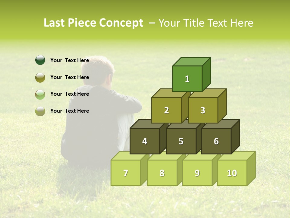 Grass Kid Rest PowerPoint Template