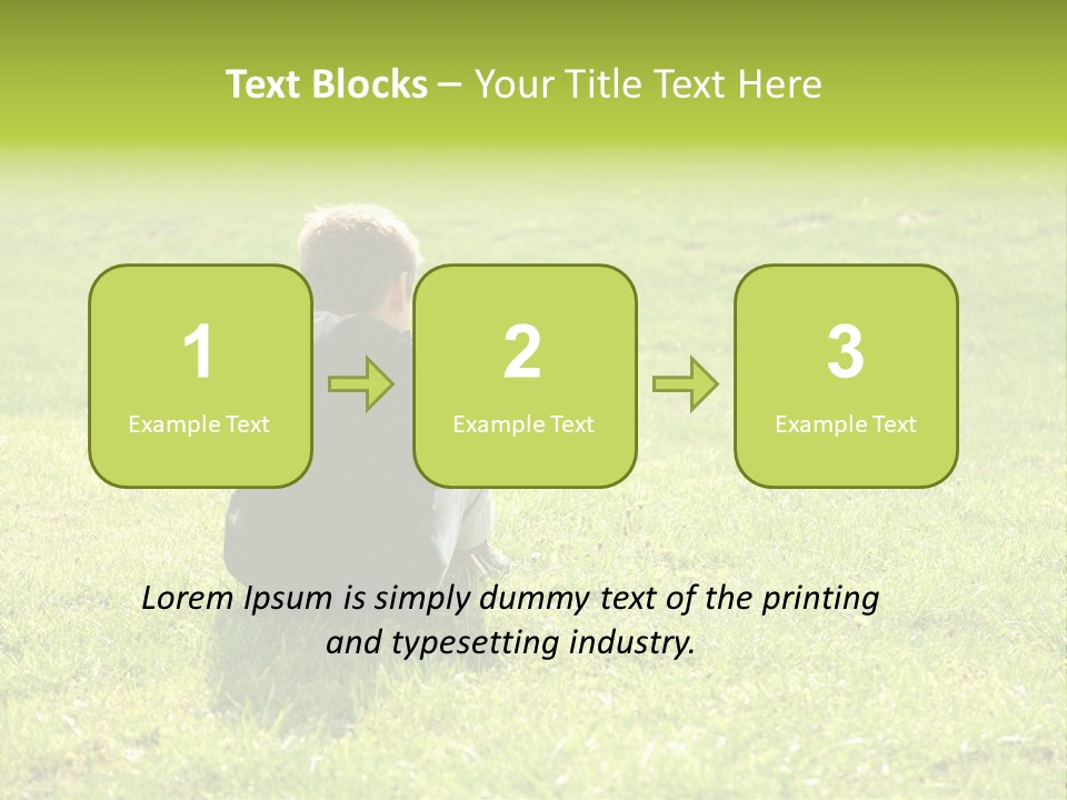 Grass Kid Rest PowerPoint Template
