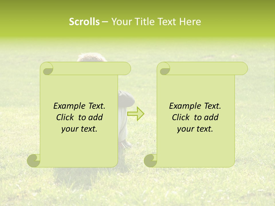 Grass Kid Rest PowerPoint Template