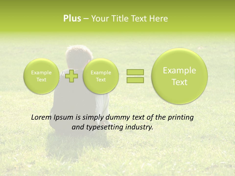 Grass Kid Rest PowerPoint Template