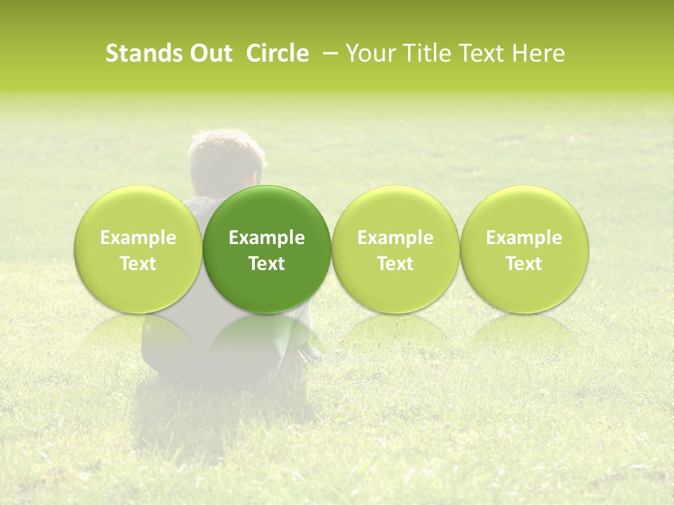 Grass Kid Rest PowerPoint Template