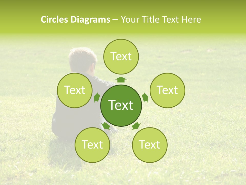 Grass Kid Rest PowerPoint Template