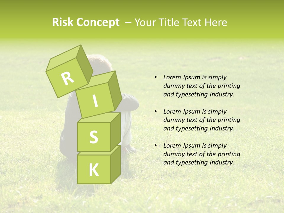 Grass Kid Rest PowerPoint Template