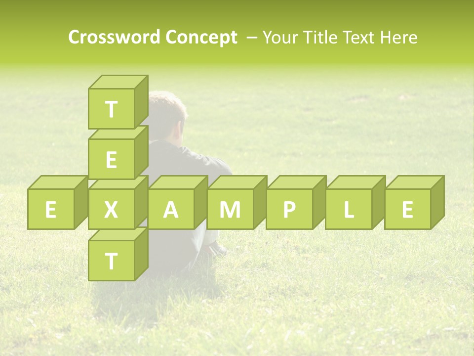 Grass Kid Rest PowerPoint Template