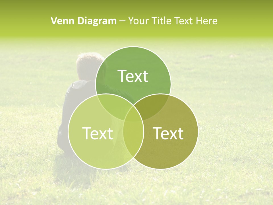 Grass Kid Rest PowerPoint Template