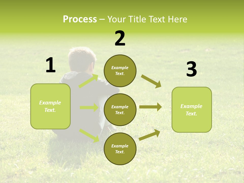 Grass Kid Rest PowerPoint Template