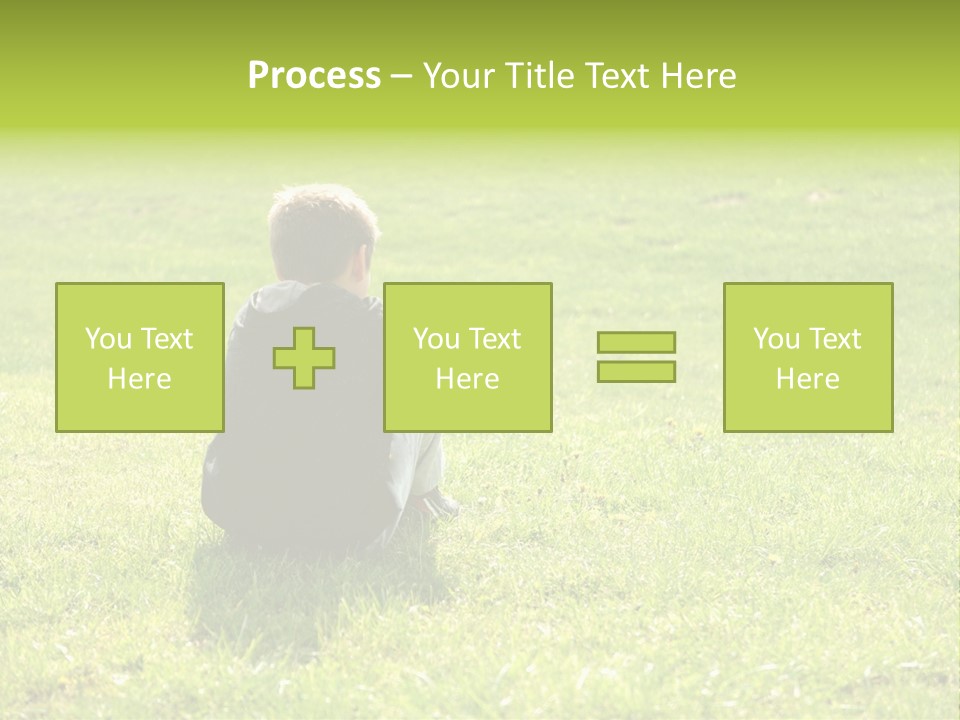 Grass Kid Rest PowerPoint Template