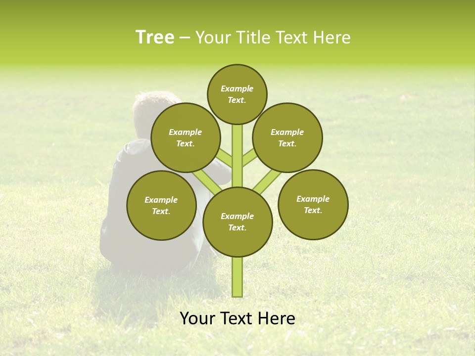 Grass Kid Rest PowerPoint Template