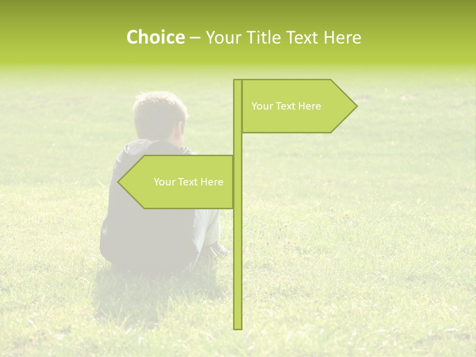 Grass Kid Rest PowerPoint Template