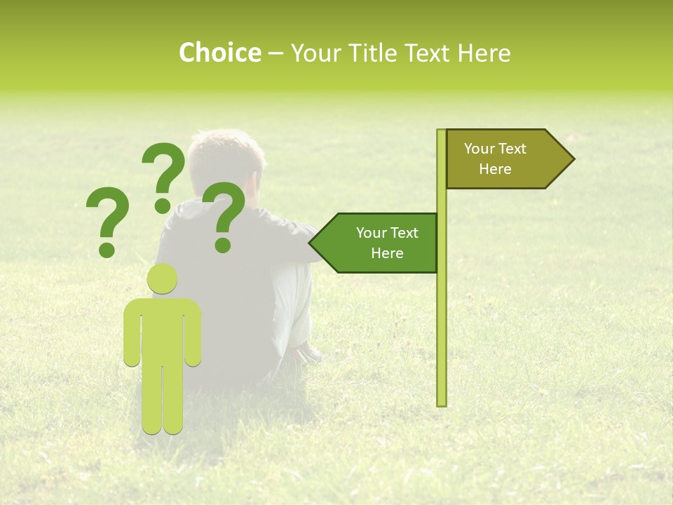 Grass Kid Rest PowerPoint Template
