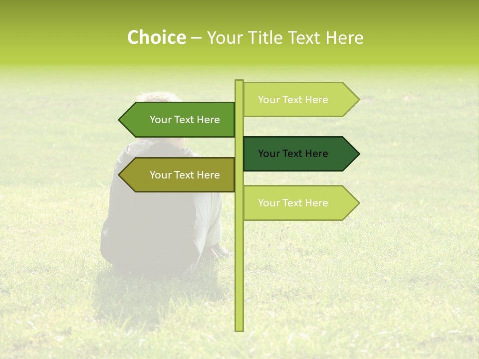 Grass Kid Rest PowerPoint Template