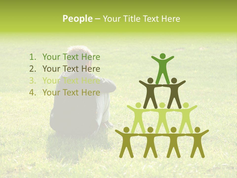 Grass Kid Rest PowerPoint Template