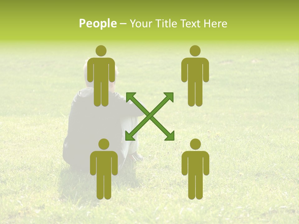 Grass Kid Rest PowerPoint Template