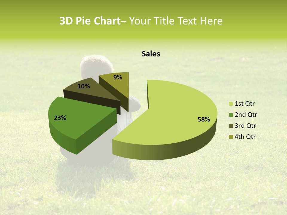 Grass Kid Rest PowerPoint Template