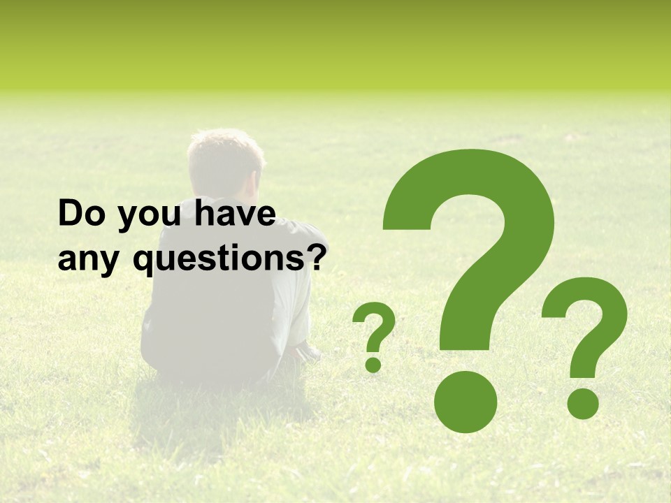 Grass Kid Rest PowerPoint Template