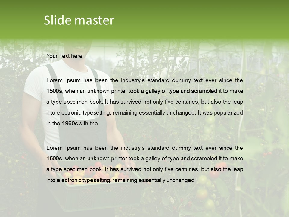 Man Sell Vegetable PowerPoint Template